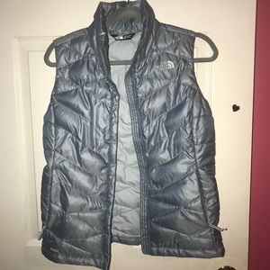 Gray North Face Vest